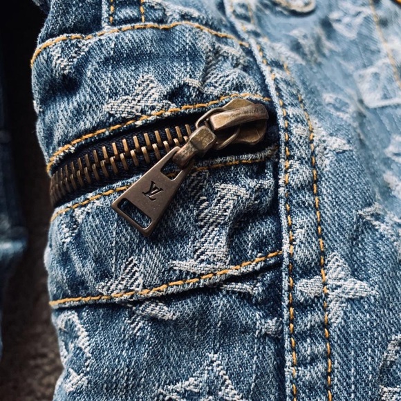 SOLD.Louis Vuitton Monogram Denim Jacket - Picture 2 of 8